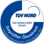 Geprüfter Ökostrom TÜV NORD gemäß VdTÜV Standard 1304